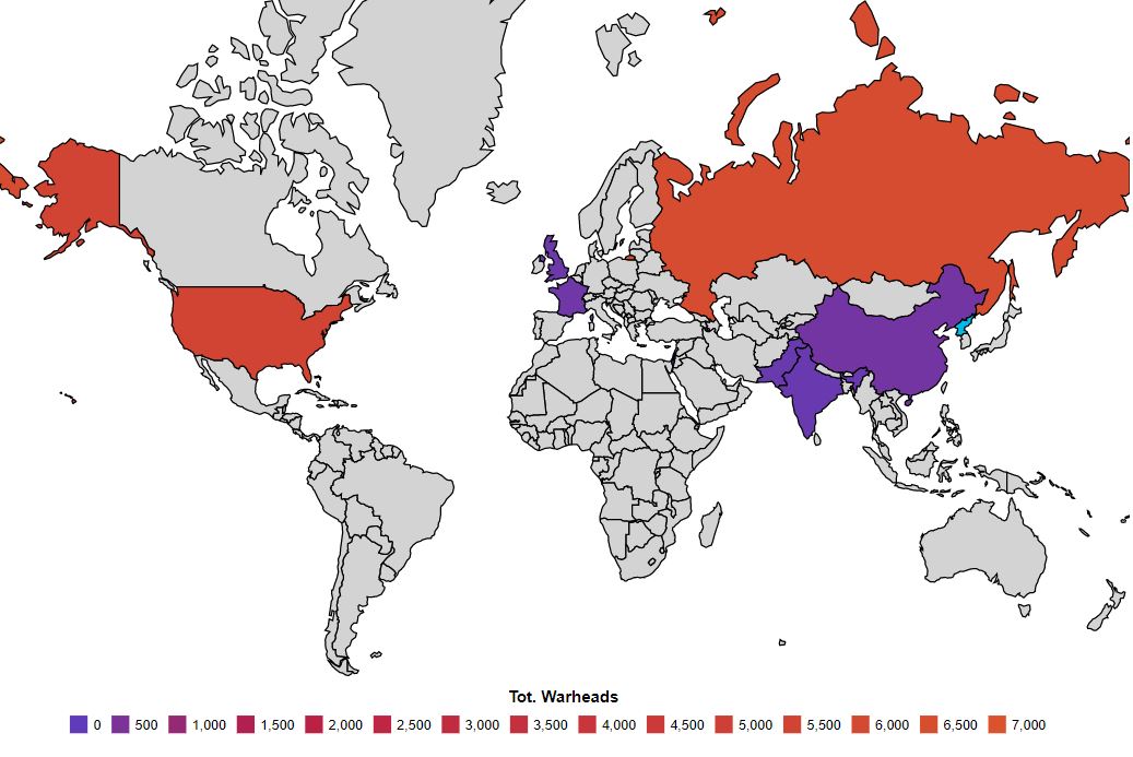 Countries With Nuclear Weapons 2022 - World Populace