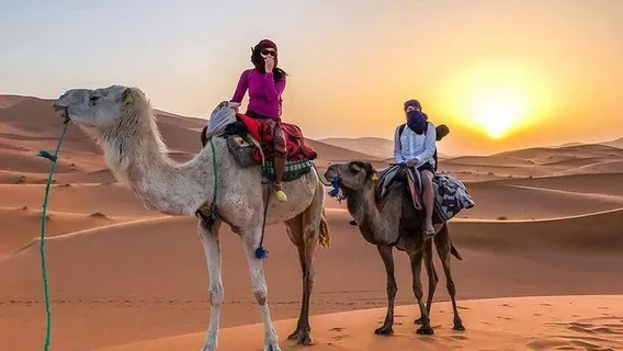 Tourists at Sahara Desert